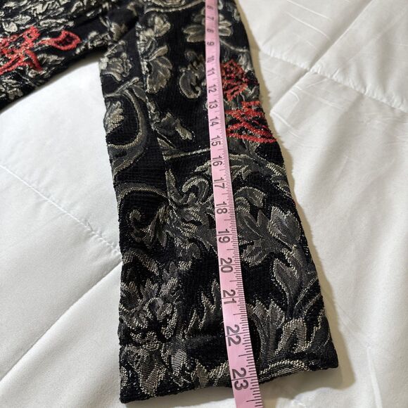 Women’s Chicos Embroidered Beaded Black Gold Red Blazer Jacket Career Size 1 - Picture 13 of 14